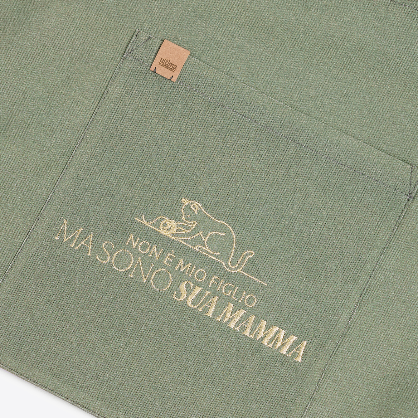 Borsa “Non è mio figlio, ma sono sua madre” con dettaglio gatto